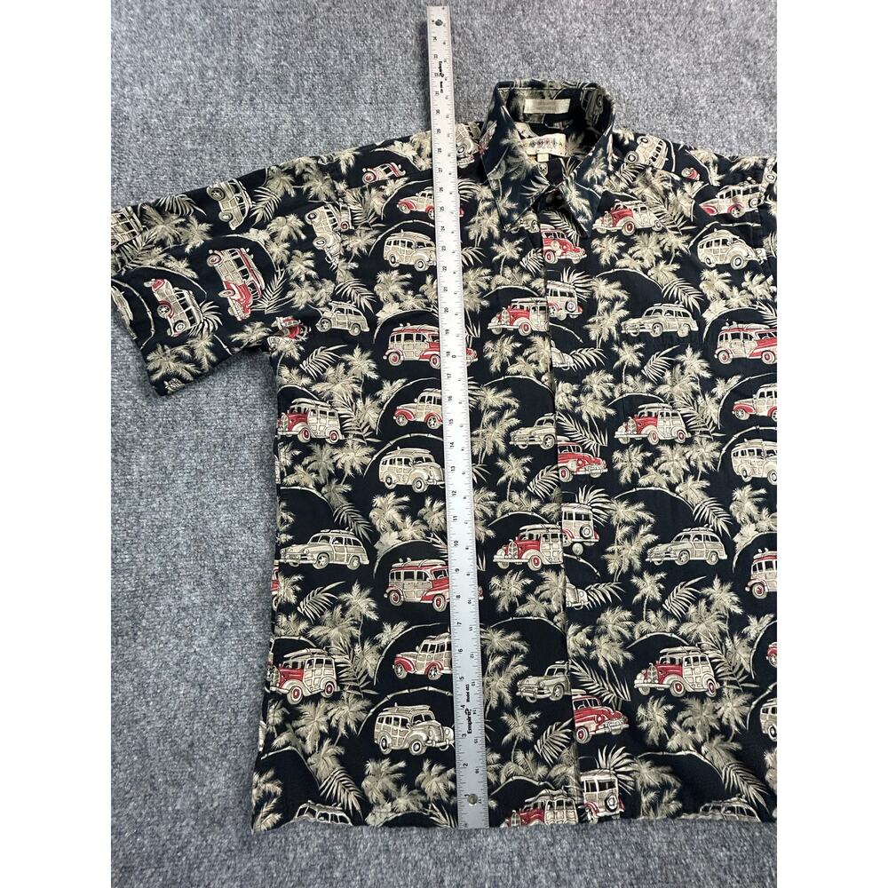 Vintage 90s Campia Aloha Shirt Men's L Made Korea Woody Wagon Hawaiian Cotton - Picture 5 of 6